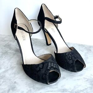 Chelsea Crew Lace Peep Toe Heels